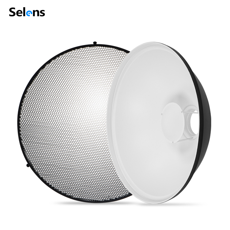 Photography Lighting Kit - Selens 70cm Silver/White Interior Beauty Dish