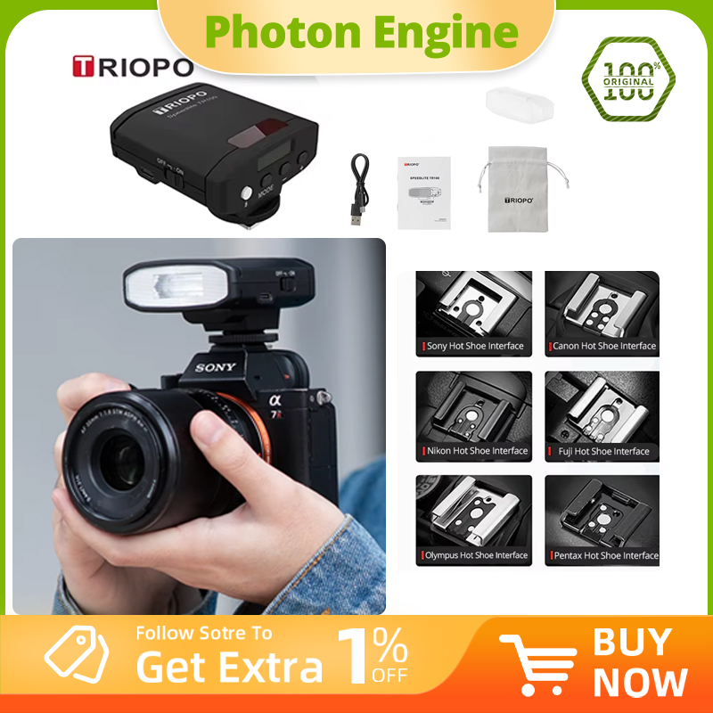 TRIOPO TR100 Mini Retro Flash  – Photography Lighting Overhead recenzja i cena