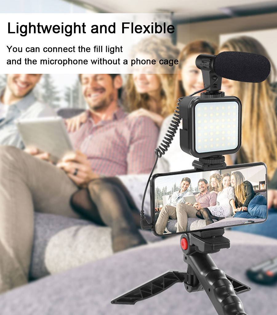 Smartphone Vlogging Kit Video  – Photography Lighting Kit recenzja i cena