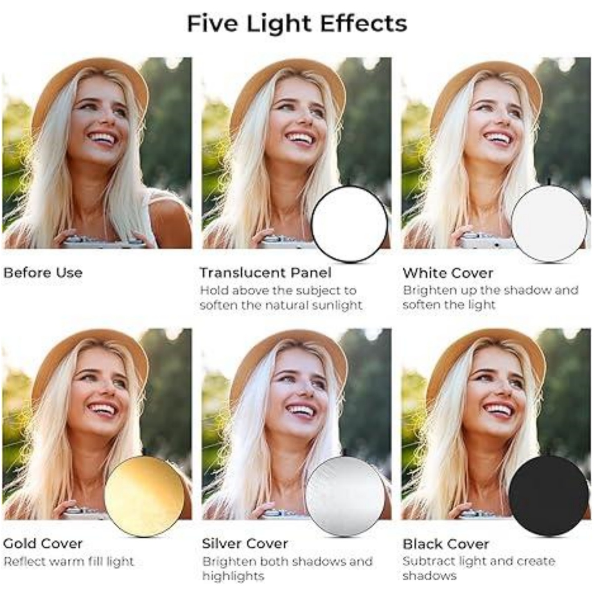 HUANYINGBJB Portable 5 in 1 Ph – Photography Lighting Reflectors recenzja i cena