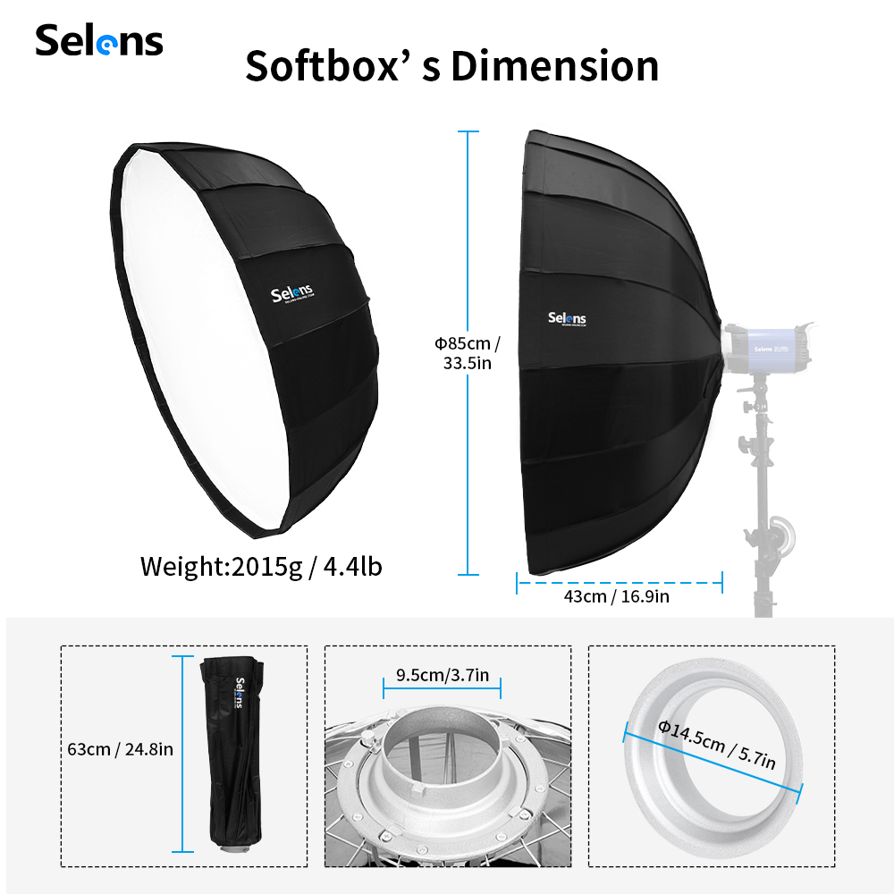 Selens 85cm Umbrella Radar Sof – Photography Lighting Umbrella recenzja i cena
