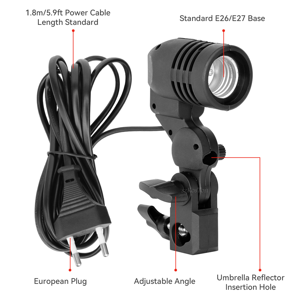 Single Head Bulb Holder E27 So – Photography Lighting Umbrella recenzja i cena