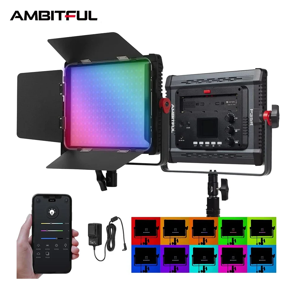 AMBITUFL P35R 30W RGB LED Vide – Photography Lighting Kit recenzja i cena