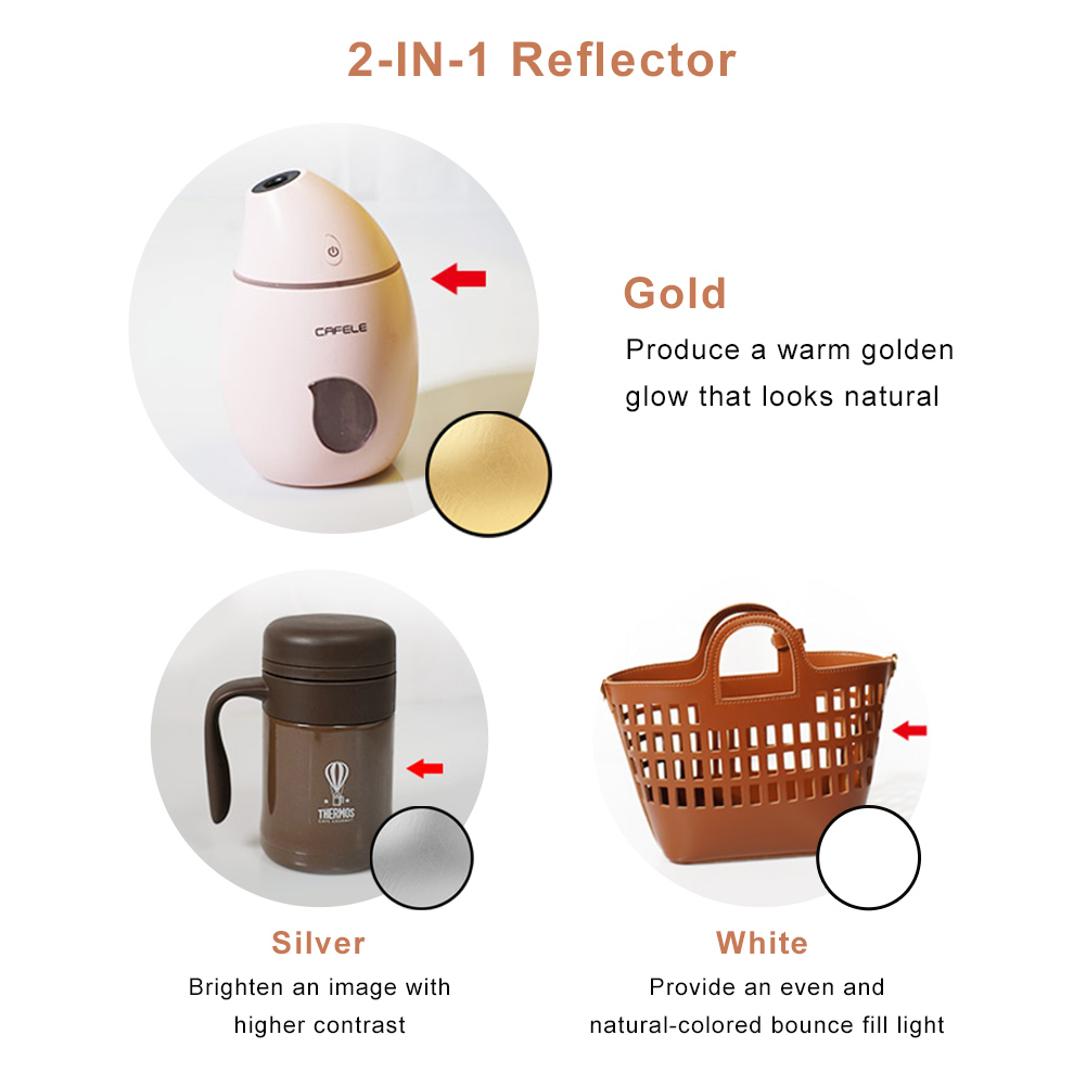 2in1 Round Portable Reflector  – Photography Lighting Reflectors recenzja i cena