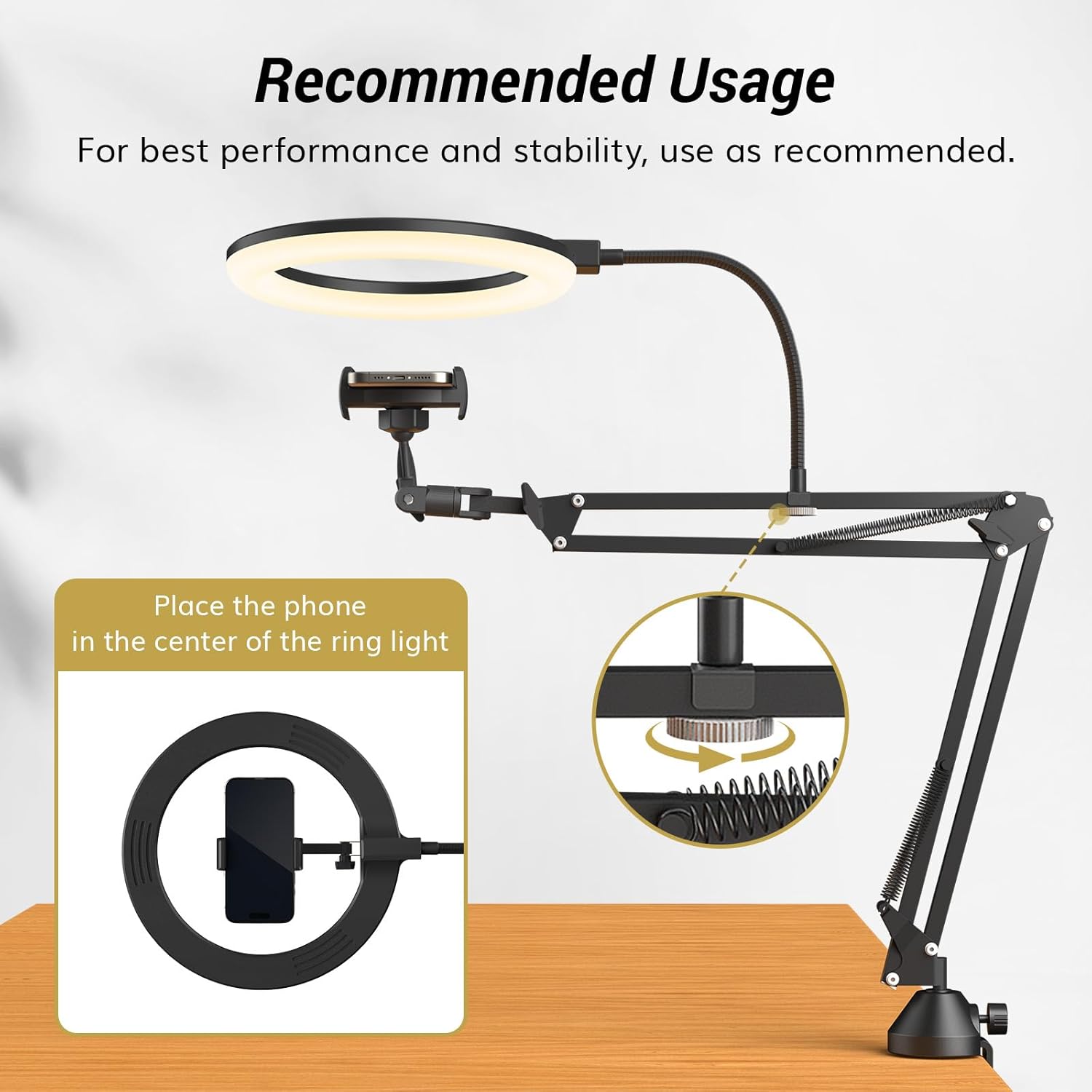 Ring Light with Stand and Phon – Photography Lighting Overhead recenzja i cena