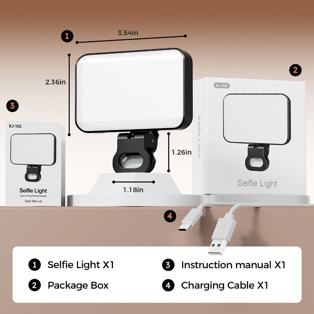 800/1000mAh LED Selfie Light U – Photography Lighting Overhead recenzja i cena