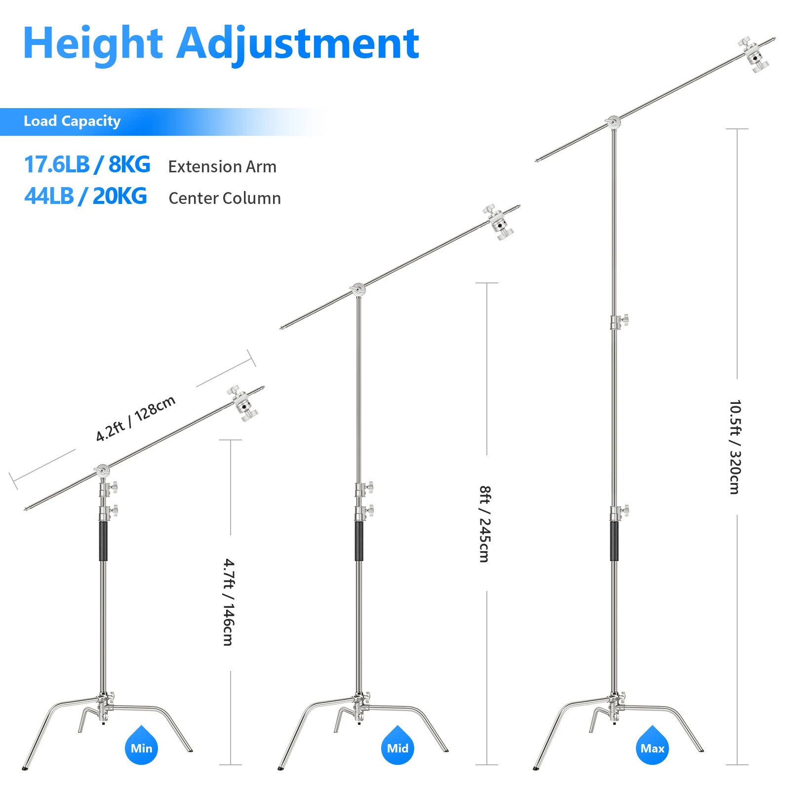 NEEWER Pro 100% Stainless Stee – Boom Arm Stand recenzja i cena