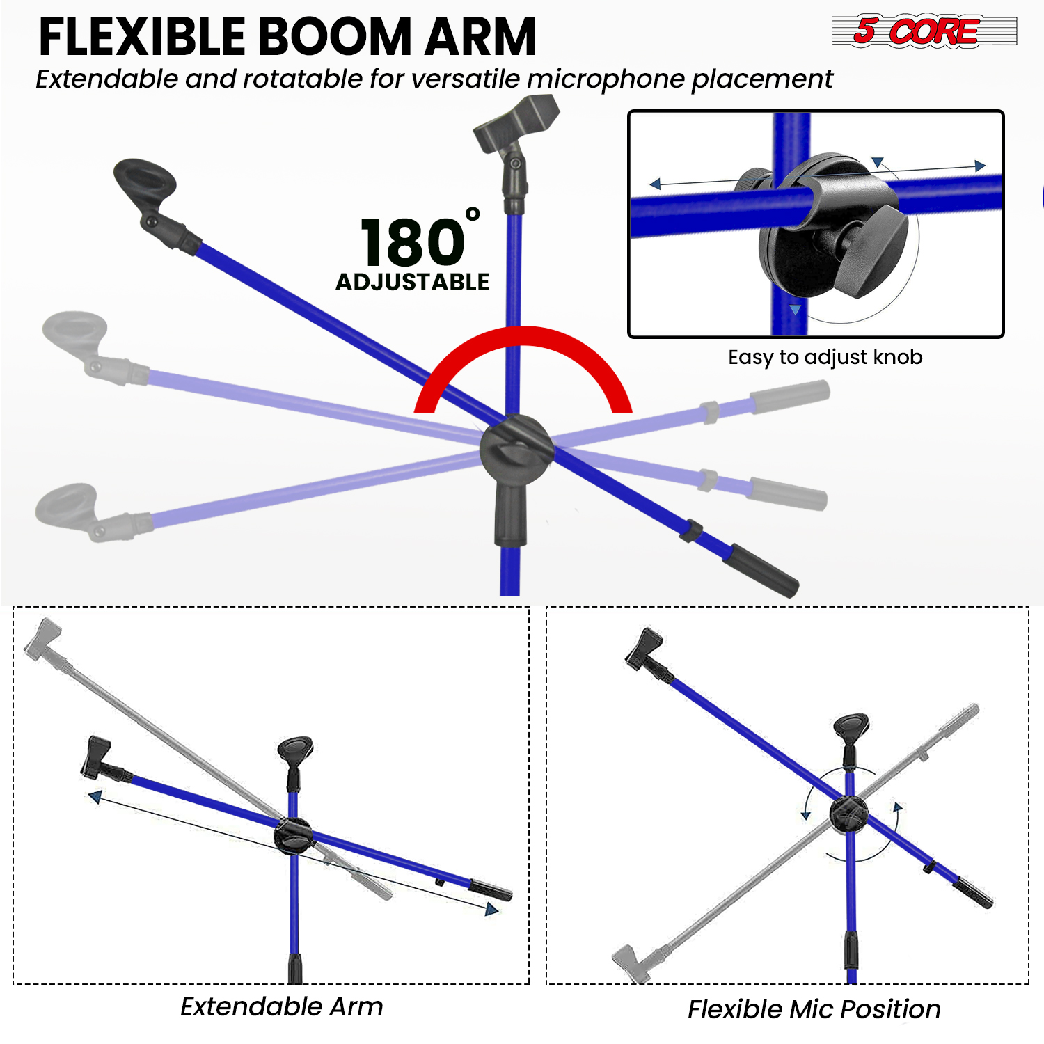 5 Core Mic Stand Floor Height  – Boom Arm Stand recenzja i cena