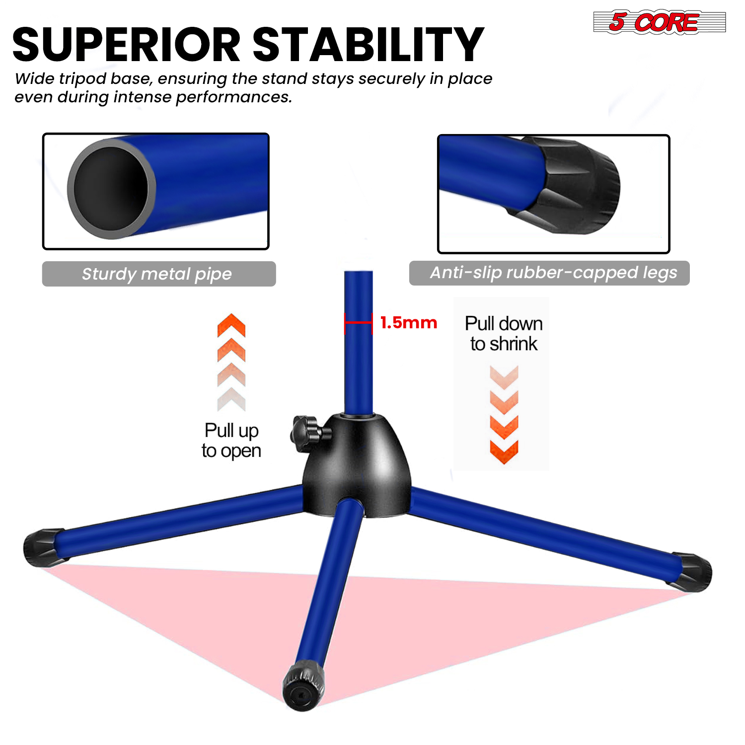 5 Core Mic Stand Floor Height  – Boom Arm Stand recenzja i cena